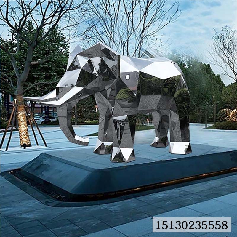 不锈钢动物雕塑大象定制厂家