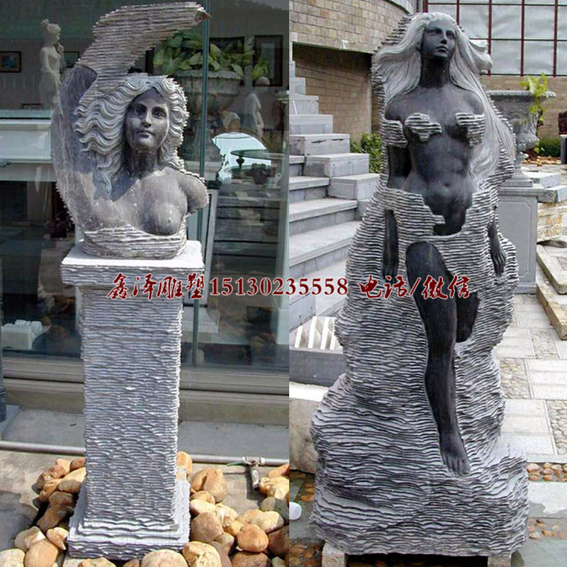 定制石雕抽象人物 大理石少女雕塑 人物雕塑 伟人雕塑厂家直销