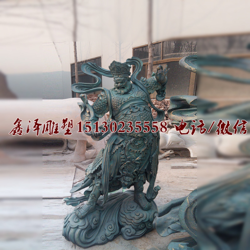 玻璃钢模型仿铜雕塑四大天王雕像寺庙古建神像佛像雕塑曲阳雕塑