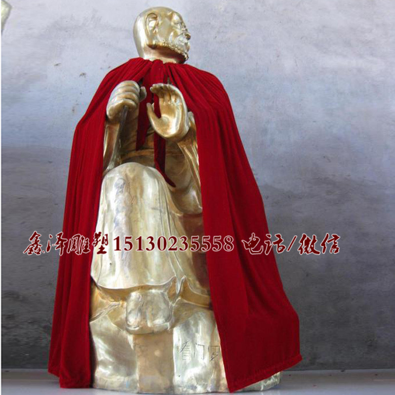 寺庙观音雕像玻璃钢树脂十八罗汉雕塑彩绘佛教菩萨金身雕塑